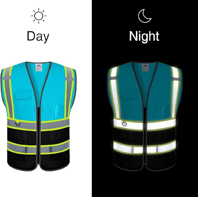 BeautyWill Custom Logo Safety Vest Class 2 High Visibility Reflective Vest - Image 4
