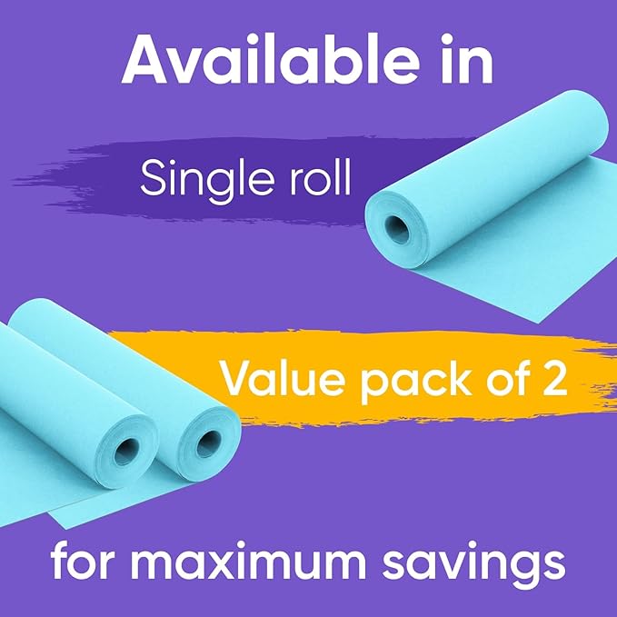 48" x 1200" Light Blue Kraft Paper Roll, 45 lbs Thickness, Made in USA Colored - Image 2