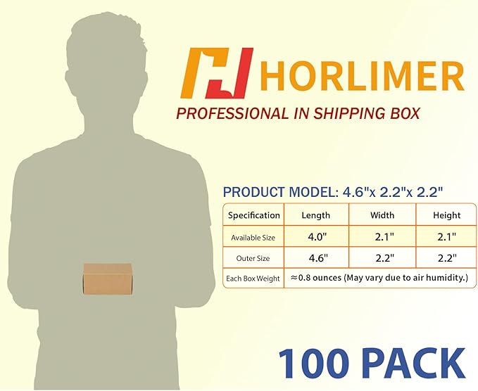 HORLIMER 4.6x2.2x2.2 inches Shipping Boxes Set of 100 - Image 2