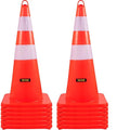 VEVOR Safety Cones, 12 x 28" Traffic Cones, PVC Orange Construction Cones by VEVOR