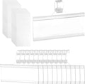 150 Pcs Clear Plastic Wire Shelf Label Holders, Reusable Price Tag Display by Unknown