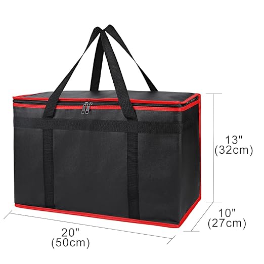 Bodaon Insulated Food Delivery Bag, XX-Large Reusable Grocery Shopping Bags - Image 2
