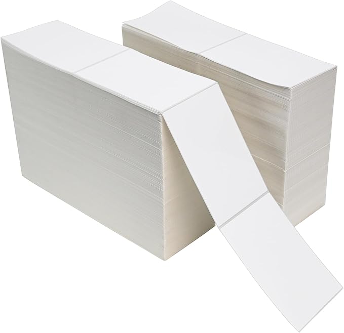 L LIKED 8000 Thermal Shipping Labels 4”x 6”in Fanfold, Permanent Adhesive - Image 2