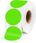 2 Inch Light Green Circle Stickers 500 Pcs, Permanent Color Coding Dots by WANSTE