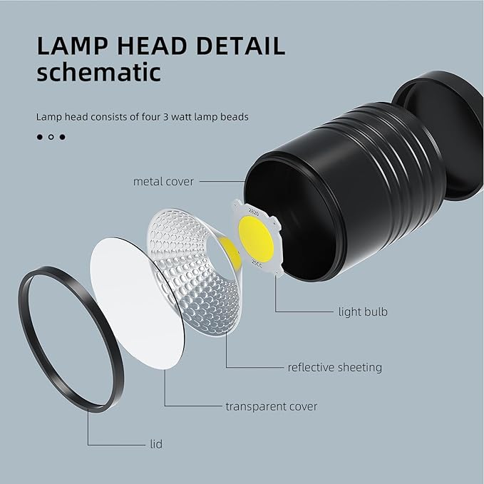 Led Magnetic Work Light 400mm Flexible Gooseneck lamp 500 Lumens 120 Volt - Image 3
