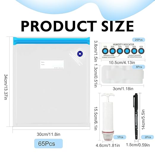 100 Pcs 3D Filament Storage Bags 13.4 x 11.8 Inch Reusable 3D Printer Filament - Image 2