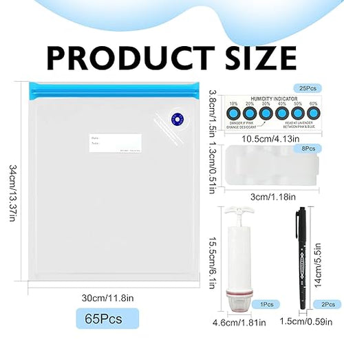 100 Pcs 3D Filament Storage Bags 13.4 x 11.8 Inch Reusable 3D Printer Filament - Image 2