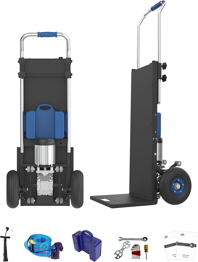 ZW4250 Electric Dolly Stair Climbing Cart, 1500W Powered Stair Climber Hand by XSTO