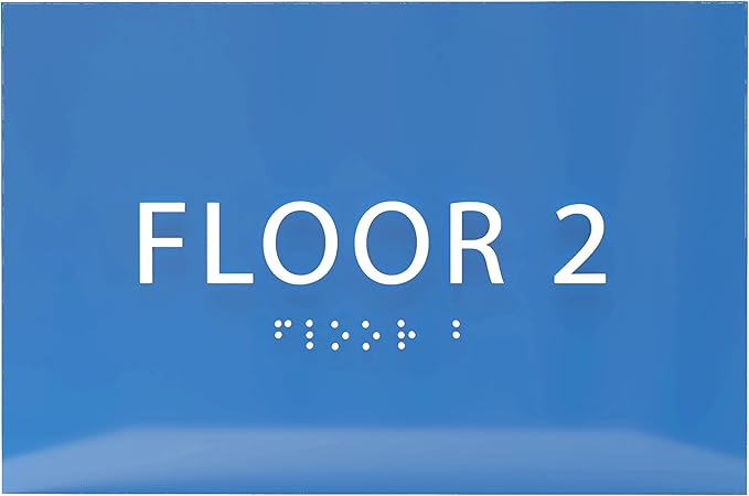 6" X4" Floor 2 Sign by ADACentralSigns