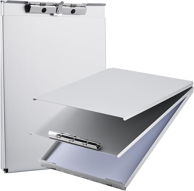 ZCZN Recycled Aluminum Storage Clipboard, Clipboard Box Set of 2, Form Holder by ZCZN