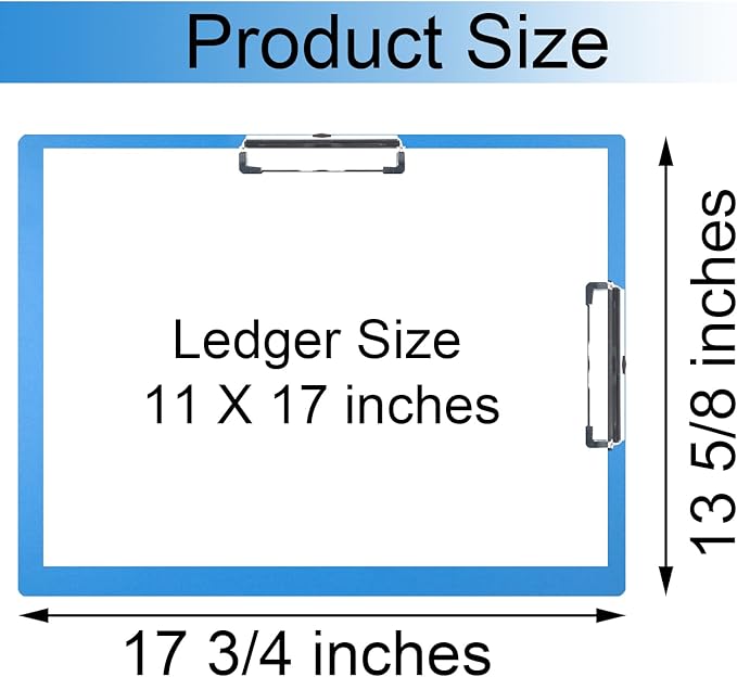 Acocony 11x17 Clipboard Double Clip Super Tough Extra Large Clipboard Not - Image 2