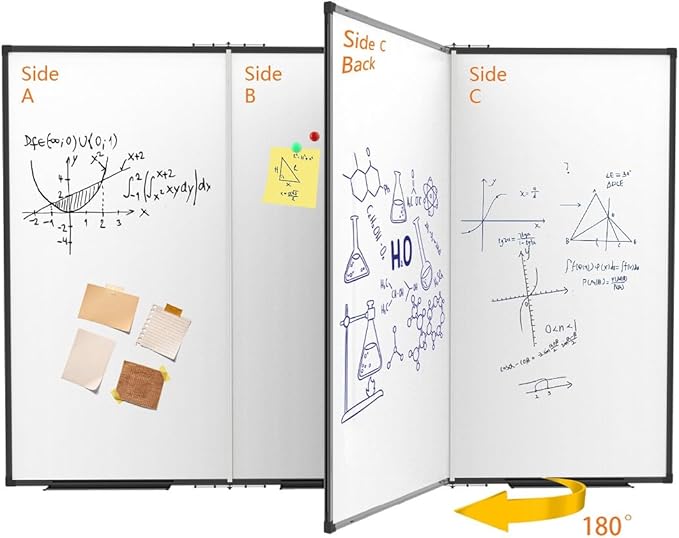 Large White Board for Wall, Magnetic Dry Erase Whiteboard, Foldable 118x48 - Image 2