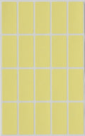 Royal Green Pastel Yellow Rectangular Colored Labels 1.57inch x 0.75 inch by RoyalGreen