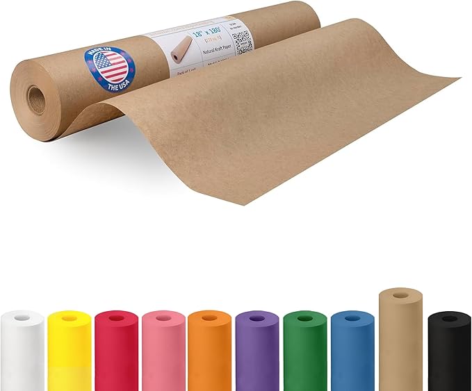 IDL Packaging Brown Kraft Paper Roll 18" x 2160" by IDLPackaging