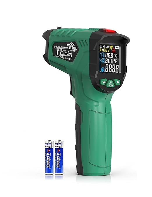 Infrared Thermometer Gun, SQECH Laser Thermometer Gun -58℉～1472℉, Temperature by SQECH