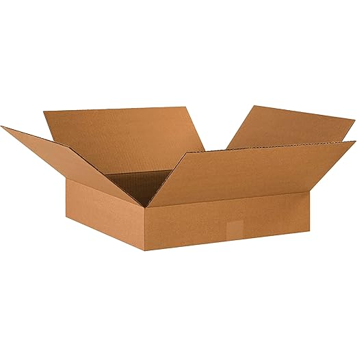 TAPE LOGIC 18 x 18 x 4 Corrugated Cardboard Boxes, Flat 18"L x 18"W x 4"H by TapeLogic