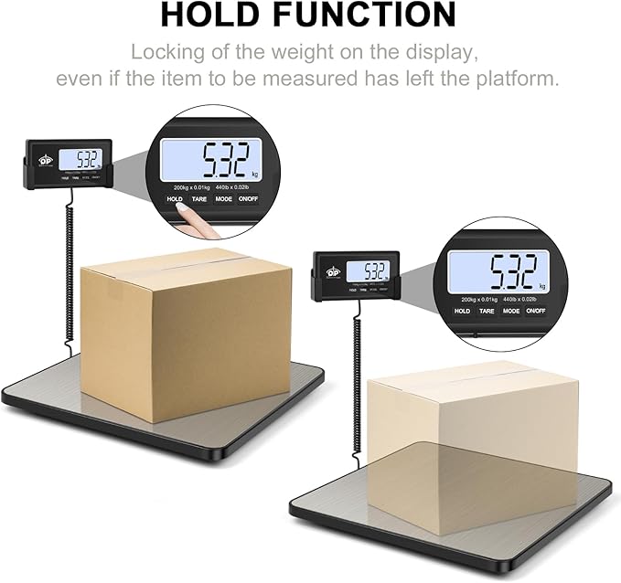 QP Shipping Scale, 440 lb/0.35 oz High Accuracy Digital Postal Scale, Postage - Image 3