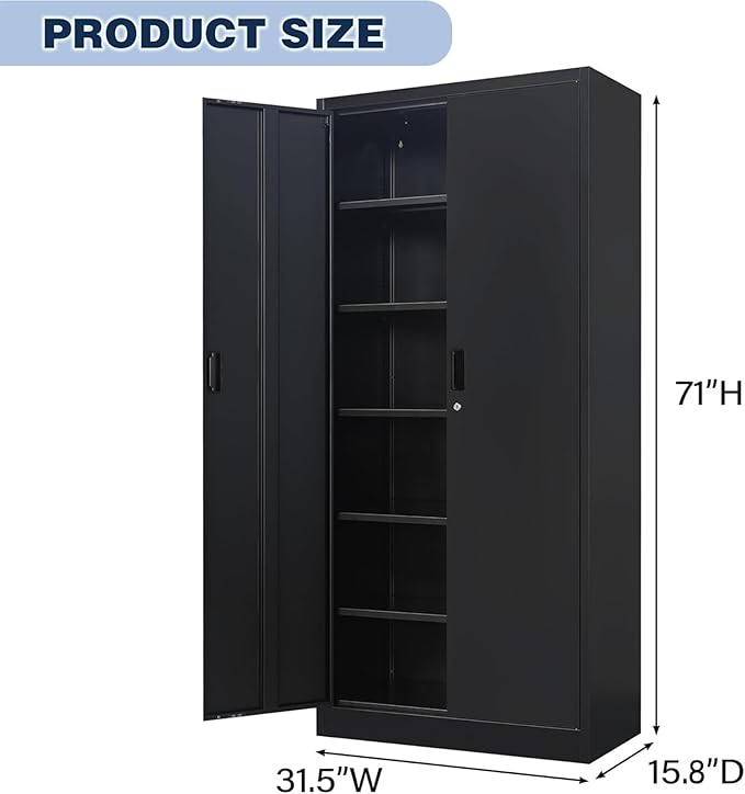 BESFUR Metal Storage Cabinet - Image 3