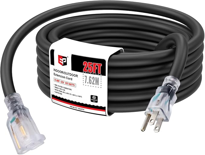 EP 25 Ft Lighted Outdoor Extension Cord by ENERGYPRO