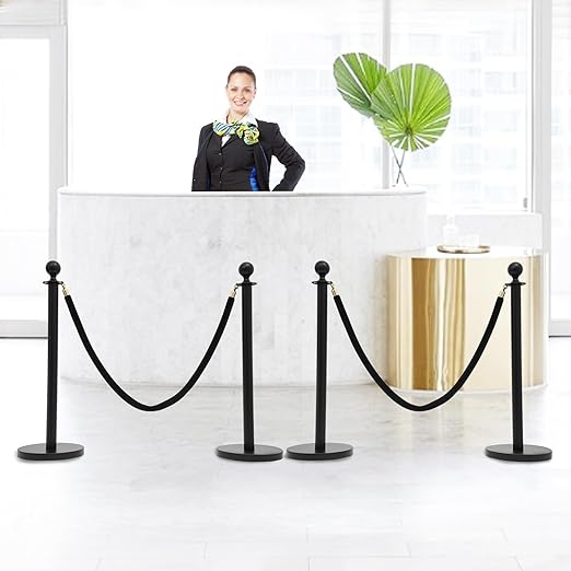 Crowd Control Stanchion Set, 4 Packs Stanchion Set - Image 3