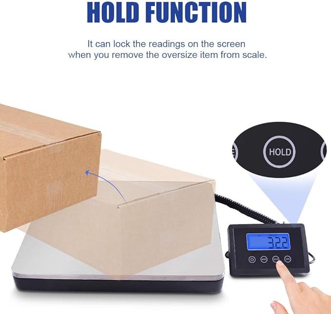 Fuzion Shipping Scale 360lb x 0.1lb, Stainless Steel Postal Scale - Image 4