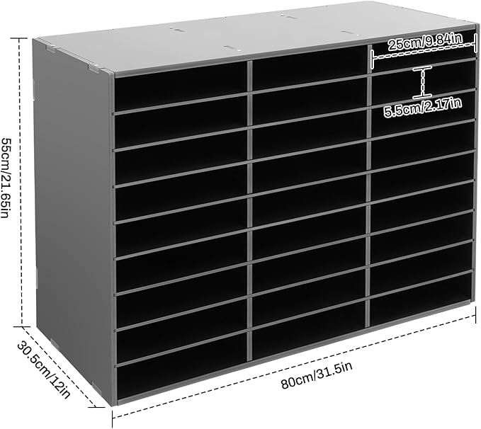 Literature Organizer, 27 Compartments Durable PVC Paper Storage Cabinet - Image 8