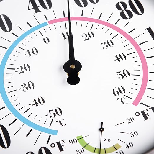 12'' Indoor Outdoor Thermometer Hygrometer - Image 7