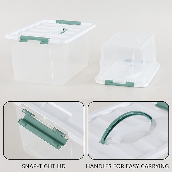 2-Pack Plastic Lidded Storage Box - Image 3