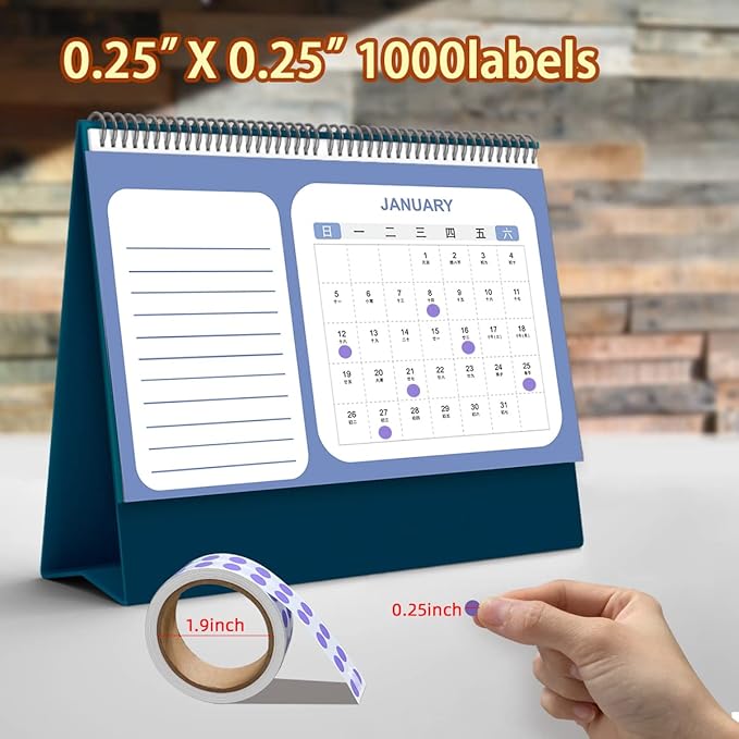 PARLAIM 0.25 Inch Color-Code Dot Stickers, 1000 Stickers Roll Coding Label - Image 2