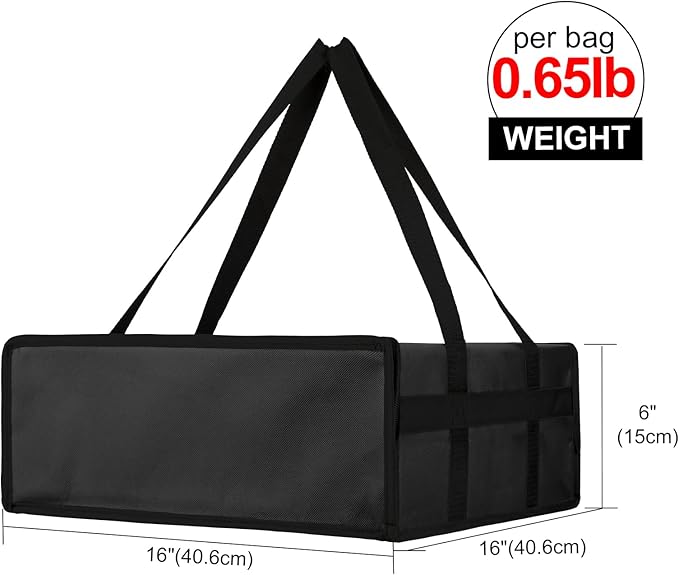 Bodaon Pizza Bags for Delivery 16" x 16" x 6" – Compact Pizza Bag Holds Up to 3 - Image 2
