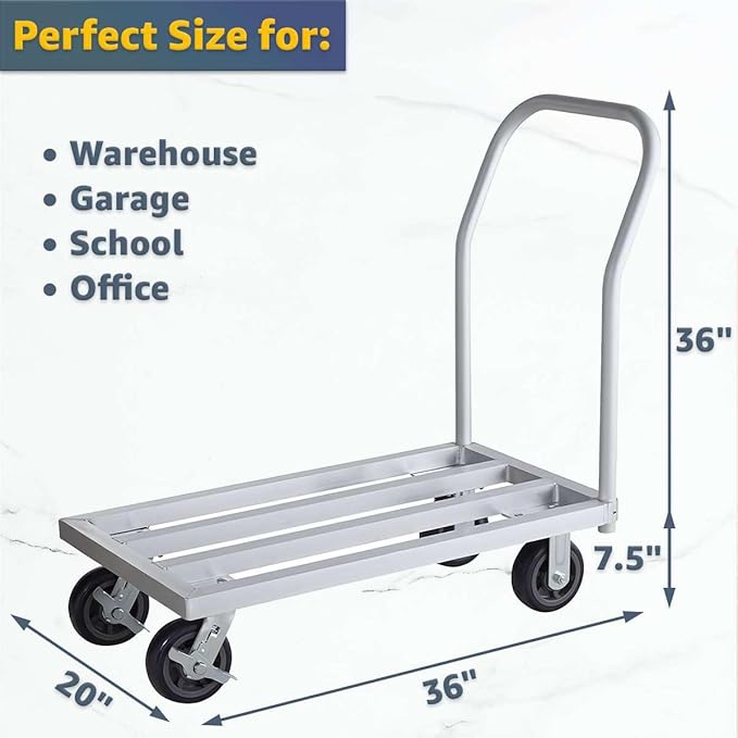 20" x 36" Mobile Aluminum NSF Dunnage Rack - 1600 lb. Capacity - Image 3