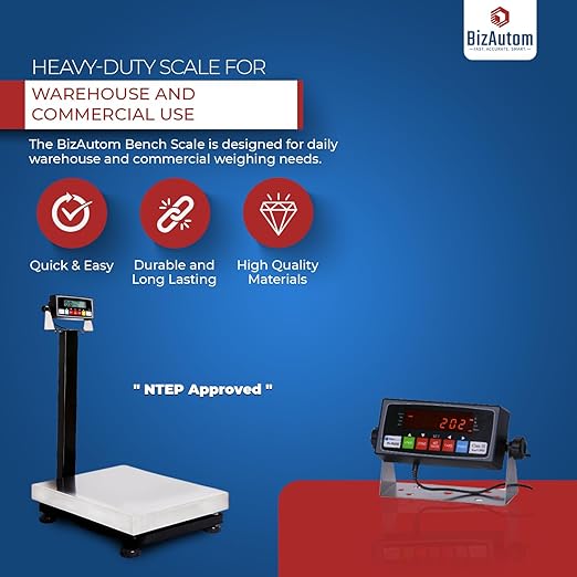 Bench Scale NTEP Approved for Warehouse & Commercial Use, 800 lb Capacity x - Image 2