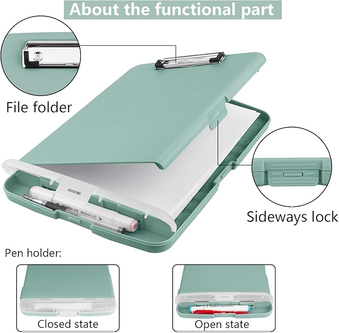 SFLHHDM Storage Clipboard with Pen Holder, High Capacity Clipboards - Image 5