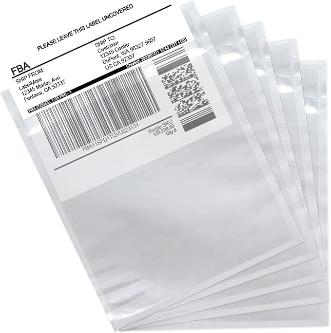 4.5'' x 5.5'' 200 Packs Packing List Envelopes, SJPACK Shipping Label Sleeves by SJPACK