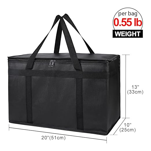 Bodaon 2-Pack Insulated Food Delivery Bag, XX-Large Reusable Grocery Shopping - Image 2