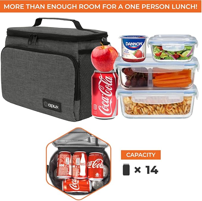 opux Insulated Soft Lunch Bag for Men Women for Office Work School Picnic - Image 5