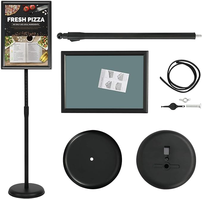 11 x 17 Inch Adjustable Pedestal Sign Holder Poster Stand, Heavy Duty Floor - Image 6