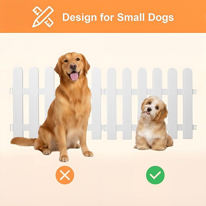 Short Dog Gate 19.7 x 78.7 Inch Adjustable Puppy Gate Indoor Folding Pet Door - Image 7