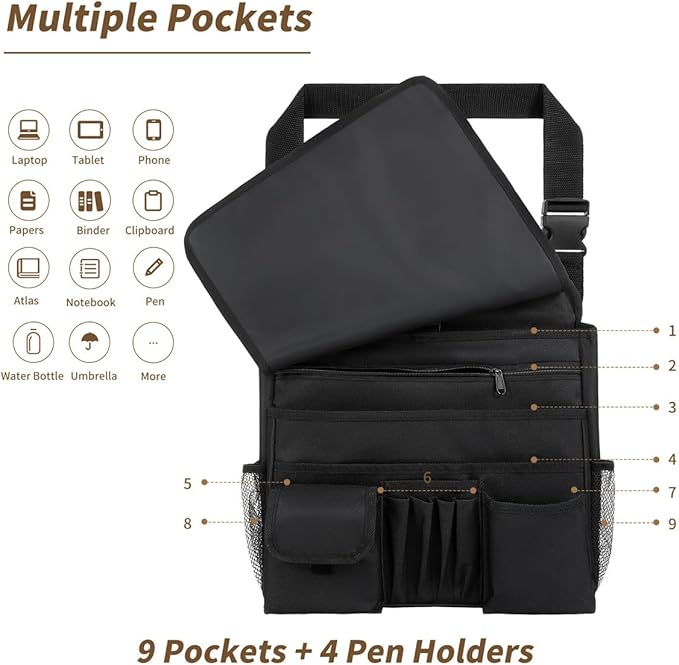 Car Front Seat Organizer for Paperwork File Laptop Mobile Office - Image 3