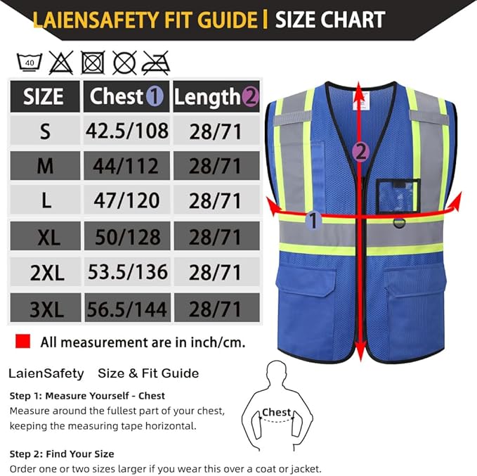 Hi Vis Reflective Safety Vest for Men Women - Image 2