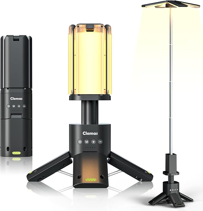 Telescopic Camping Lights Rechargeable 14000 mAh Led Multifunction Magnetic by Clemas