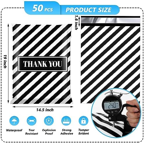 Thank You Poly Mailer 14.5x19 Inch 50 Pcs - Image 2