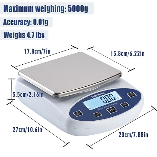 Lab Scale Balance Electronic Scales 5000g*0.01g high Precision Laboratory - Image 3
