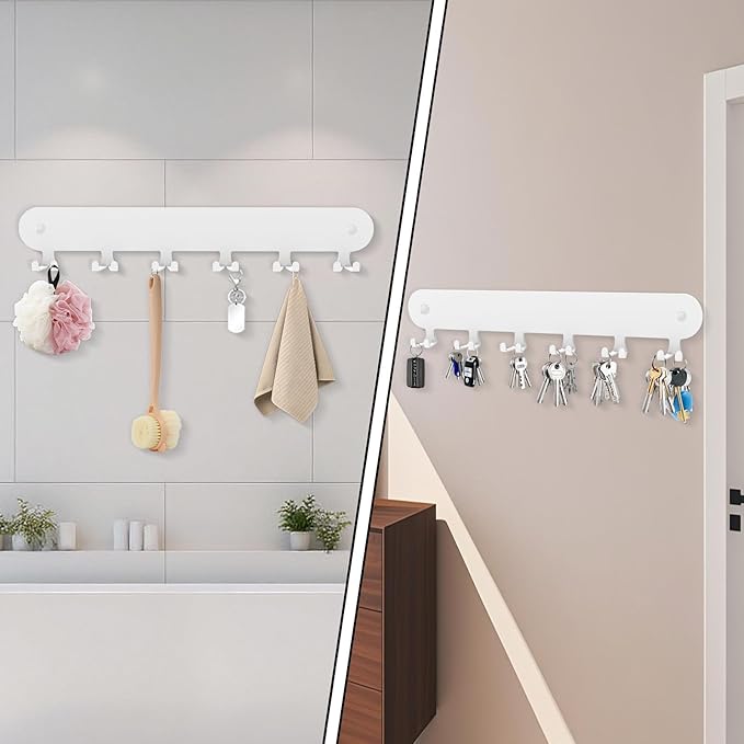 2 Pack Key Holder for Wall, Key Hooks, Key Holder Wall Mount Self Adhesive - Image 8