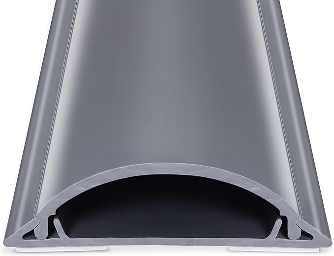 Cord Cover 6.6ft, Large Capacity Gray PVC Cord Hider by ZhiYo