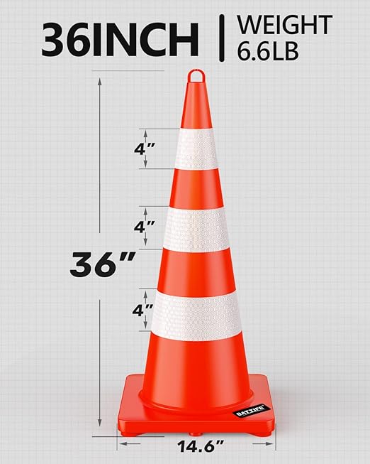 BATTIFE Traffic Safety Cones 36 Inch - Image 2
