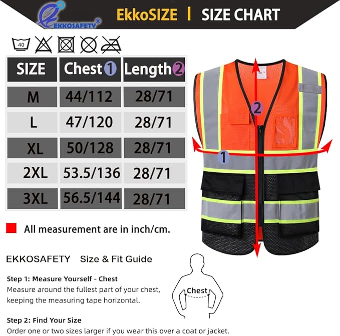 Reflective Mesh Safety Vest for Men Women - Image 2