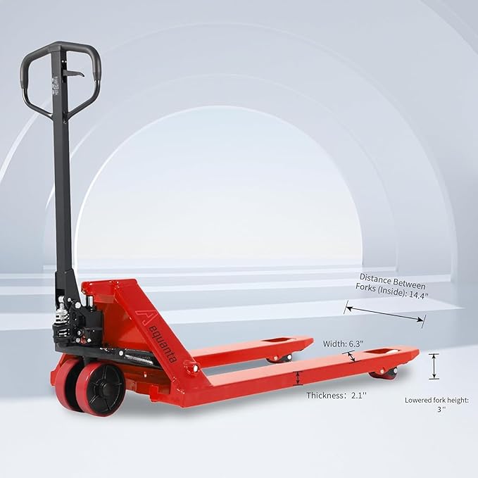 Manual Pallet Jack Truck 6600Lbs Capacity, Professional Pallet Trucks 27" W x - Image 3