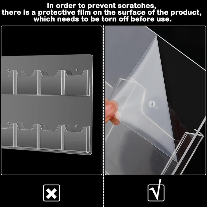 Eersida Acrylic Brochure Pamphlet Holder Brochure Display Stand Business Tri - Image 3