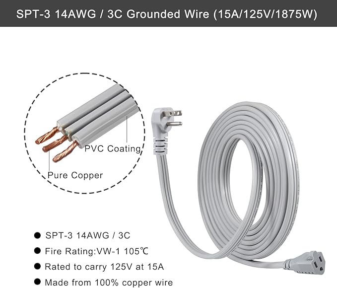 KUNCAN Appliance Power Extension Cord - Image 4